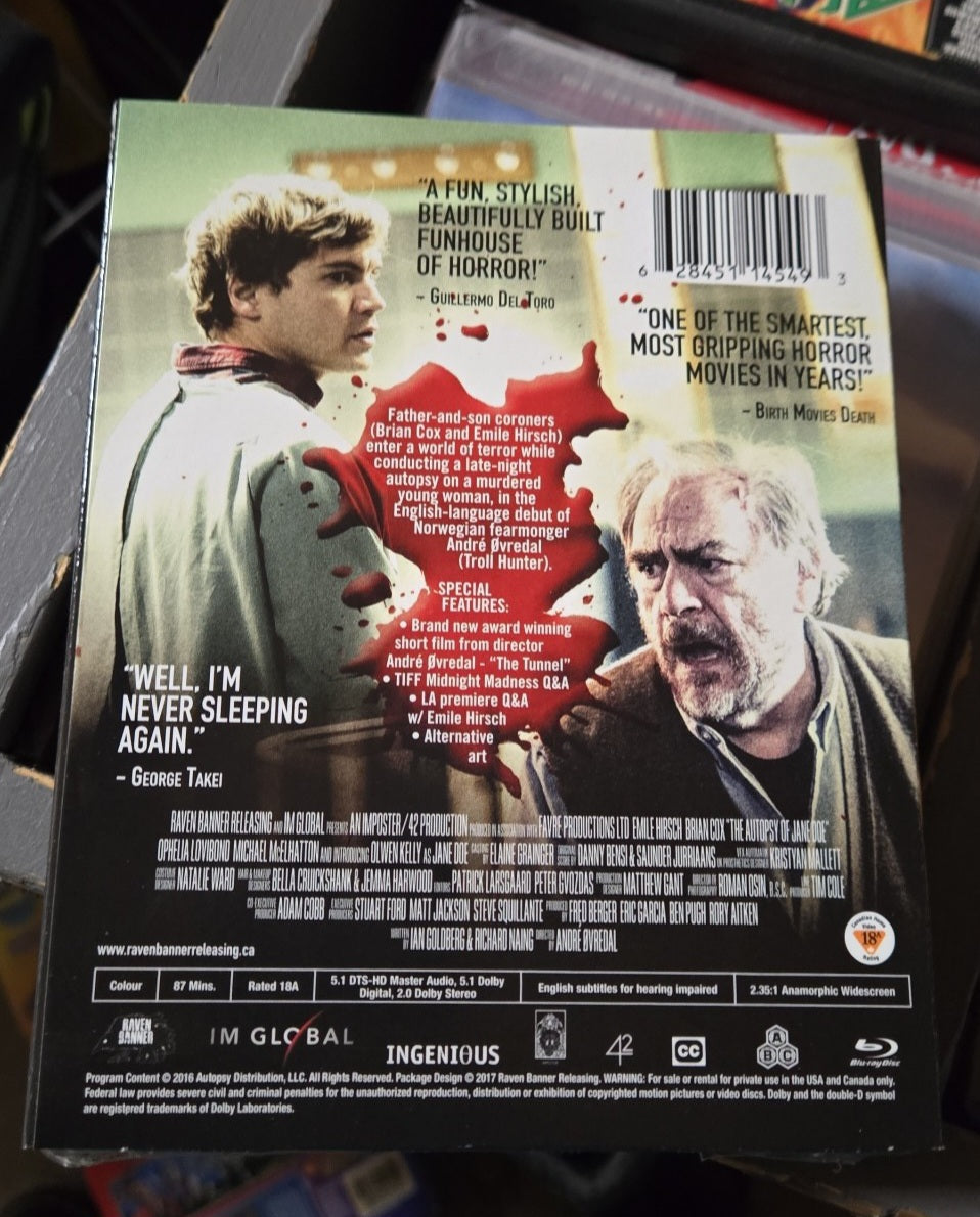 Film Blu-ray The Autopsy of Jane Doe de Raven Banner