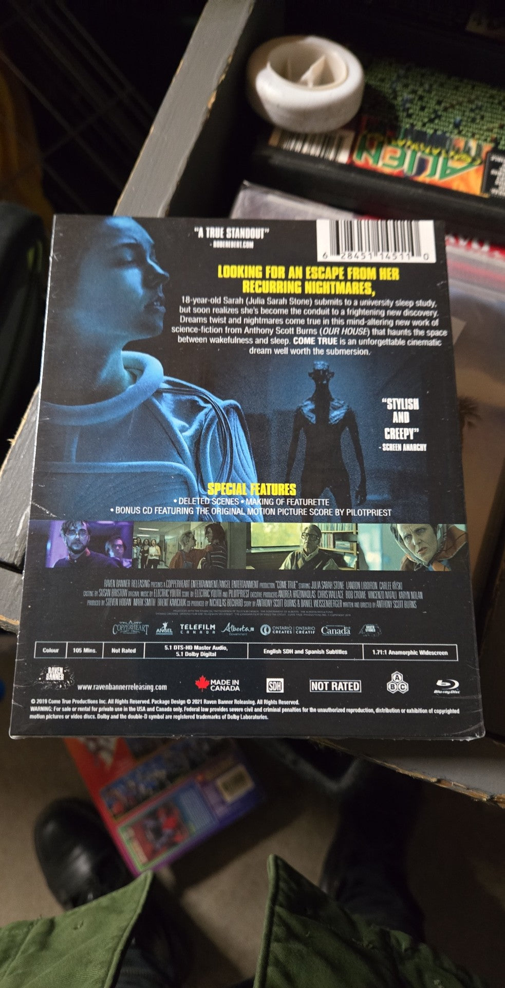 Film Blu-ray Come True de Raven Banner
