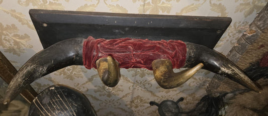 Décoration à 4 cornes bovines