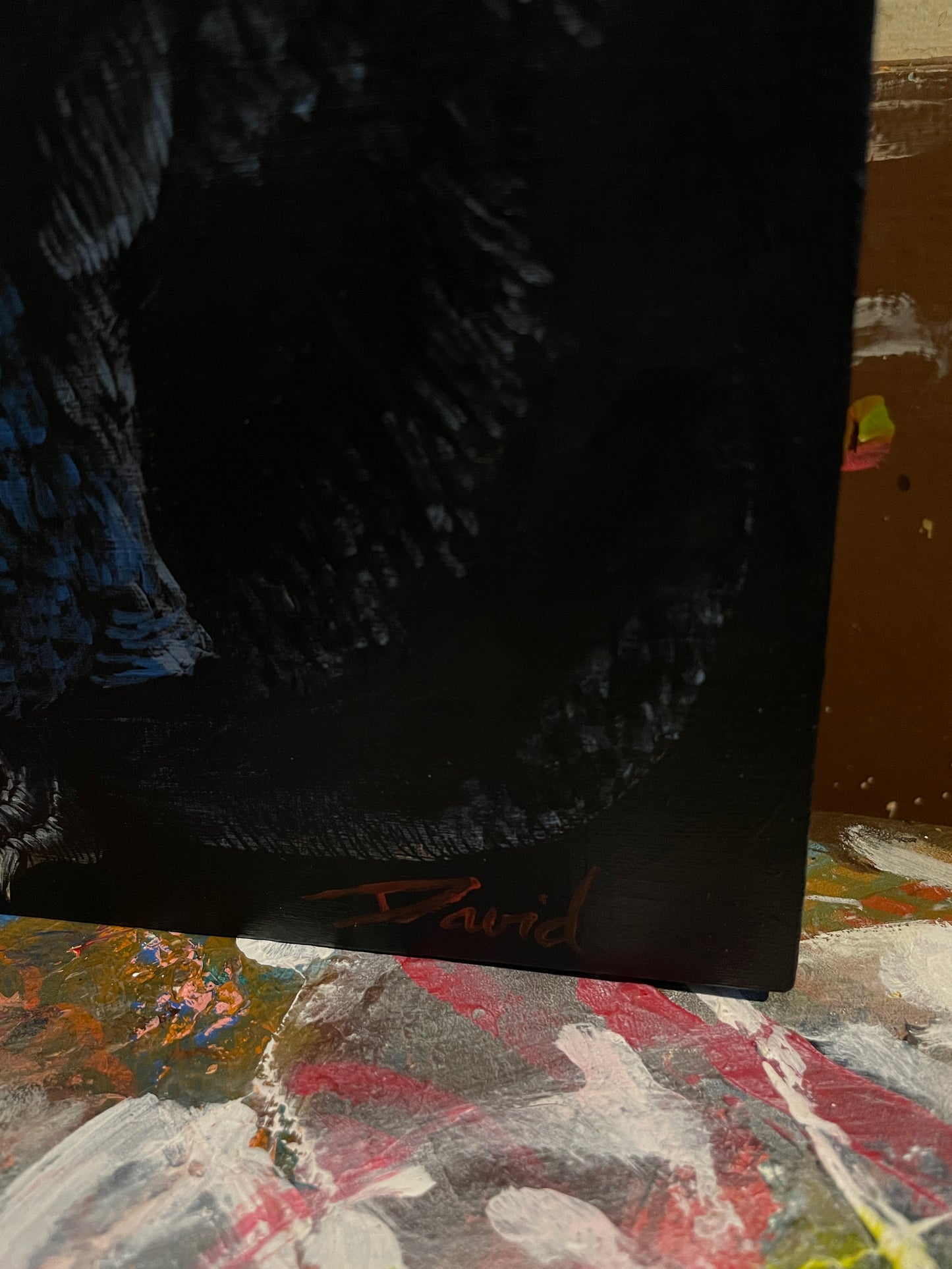 Peinture originale "La chute de Twitter" par David Therrien