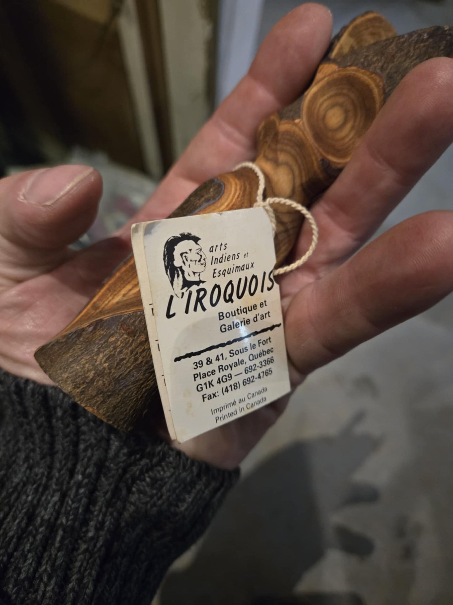 Sculpture créée par un artiste autochtone - Iroquois