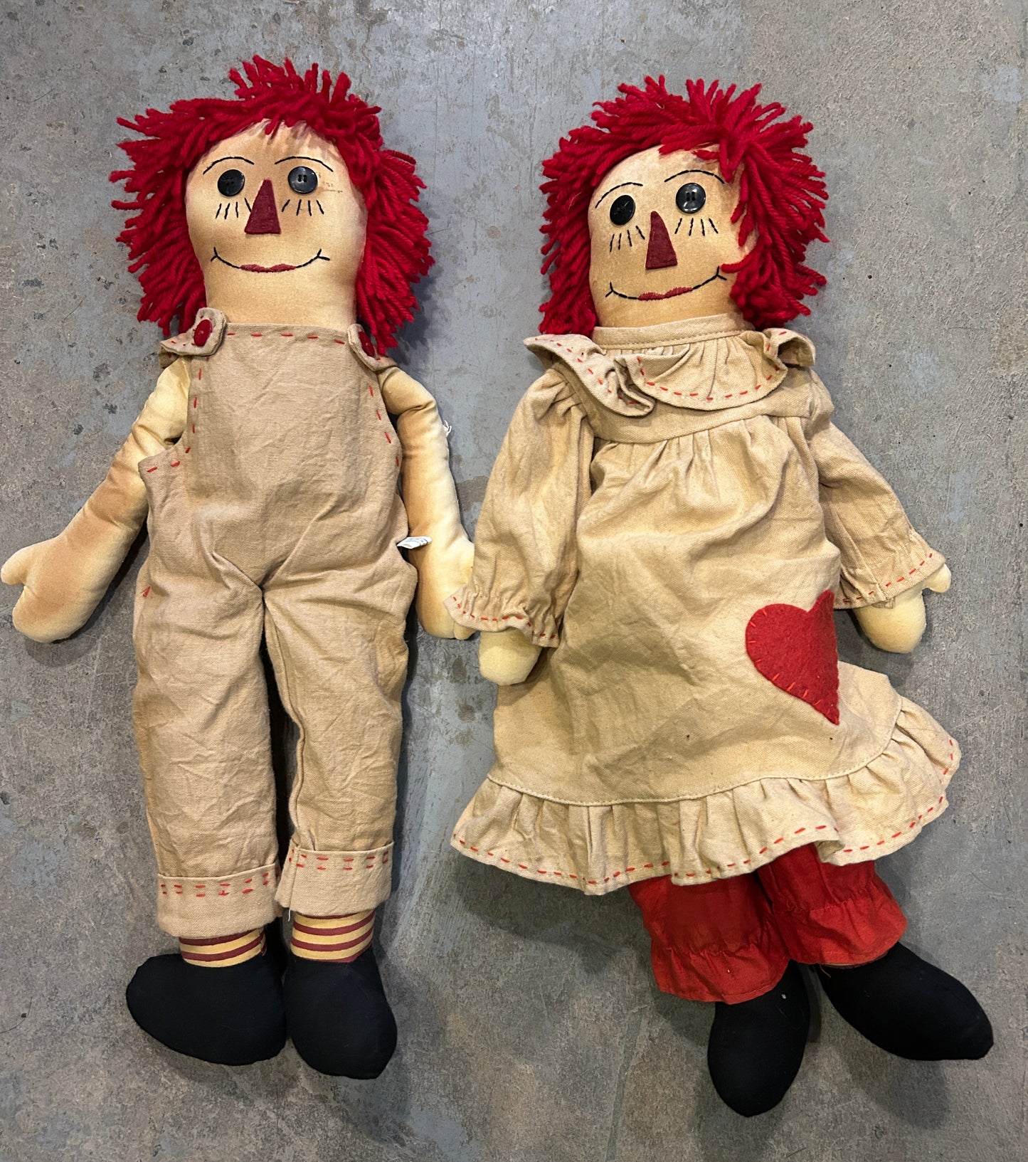 Raggedy Ann & Andy poupées rustiques