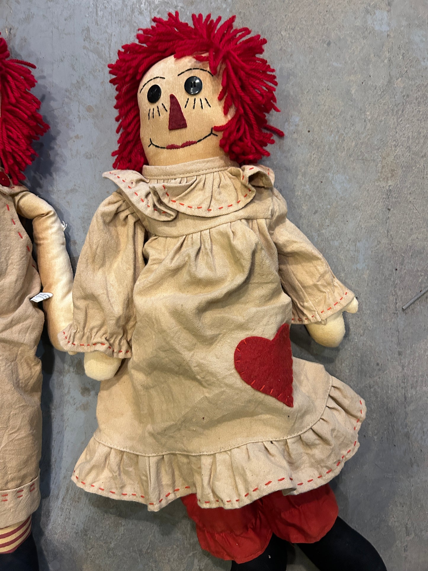 Raggedy Ann & Andy poupées rustiques