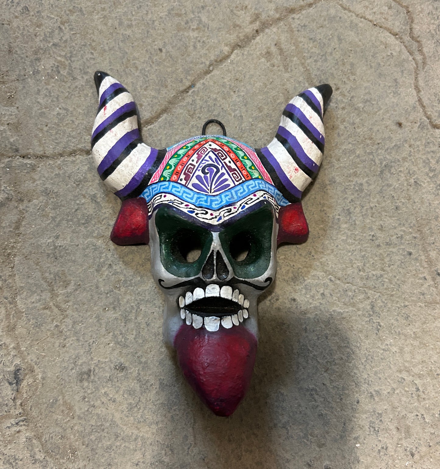 Petite décoration murale en plâtre petit démon style mexicain