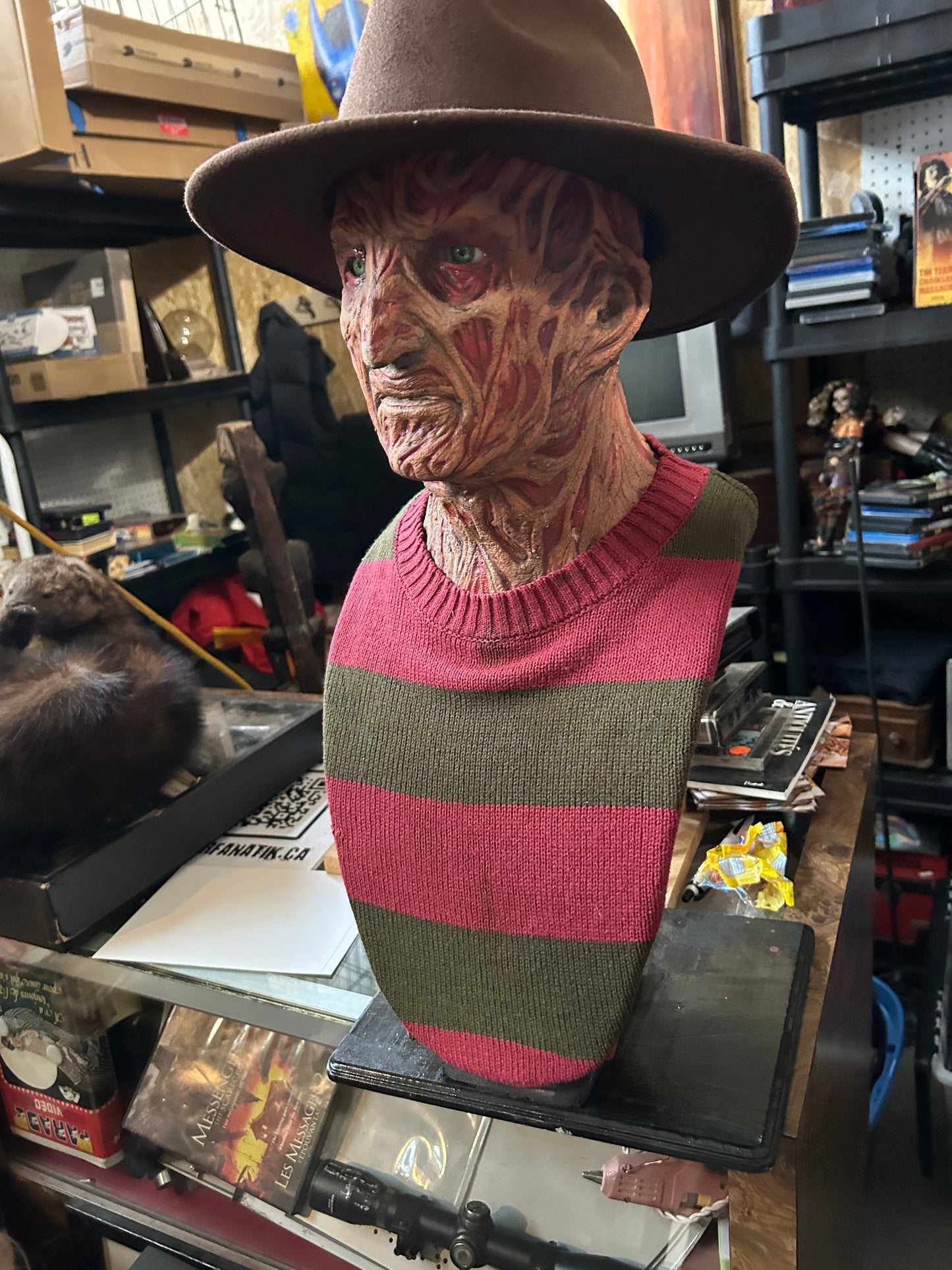 Buste de Freddy Krueger créé par un artiste