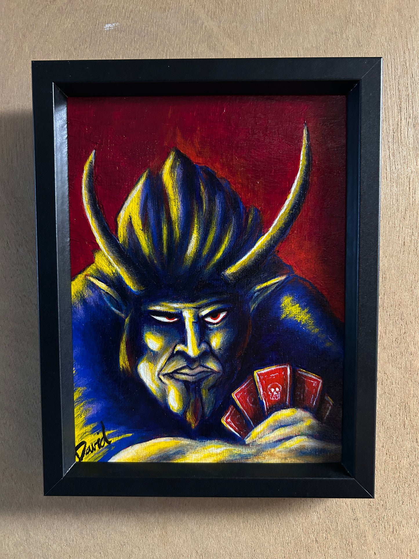 Peinture originale "Poker face" par David Therrien