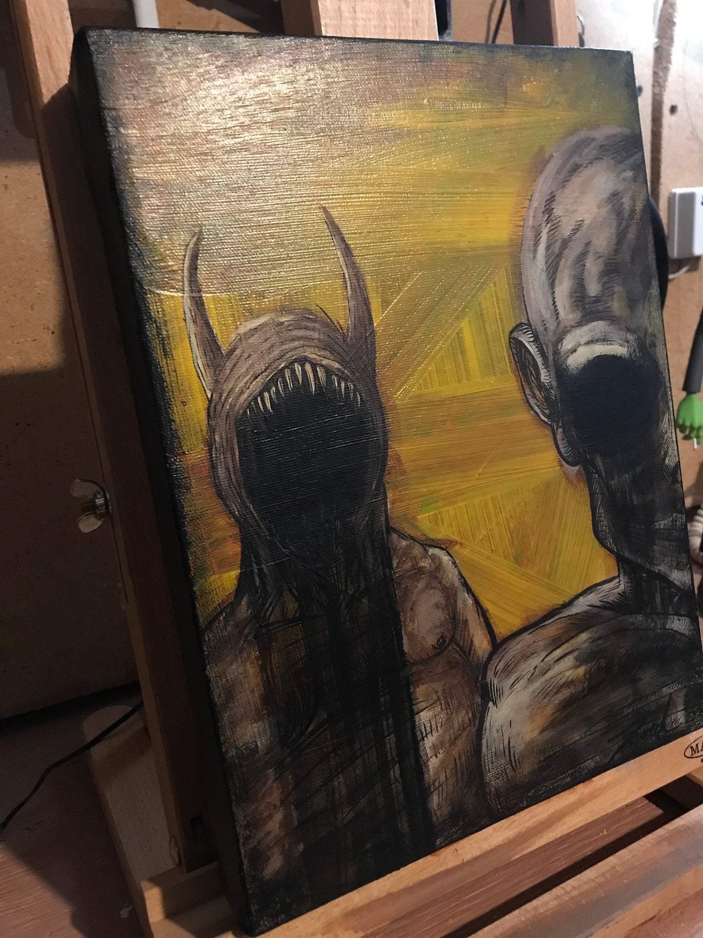 Peinture originale "Mangeurs d'âmes" par David Therrien