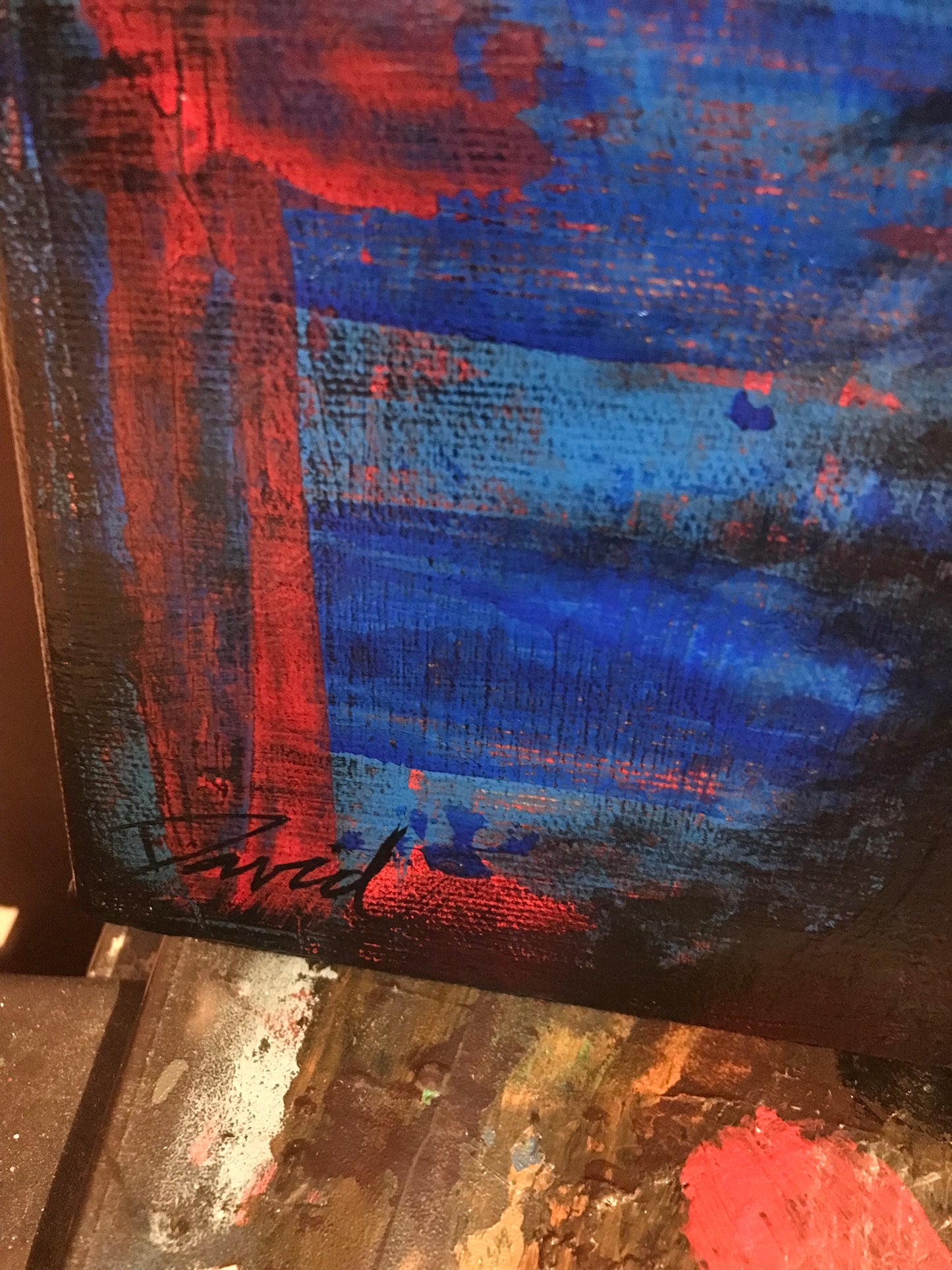 Peinture originale lapin démoniaque par David Therrien