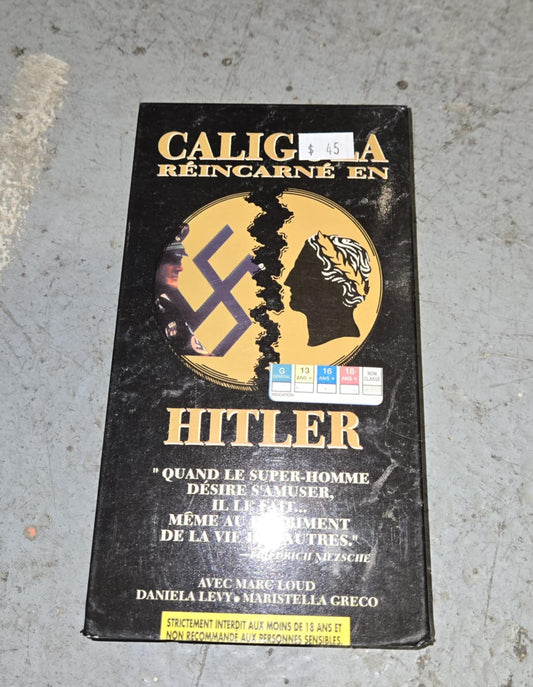Film VHS Caligula réincarné en Hitler (fr) 1990