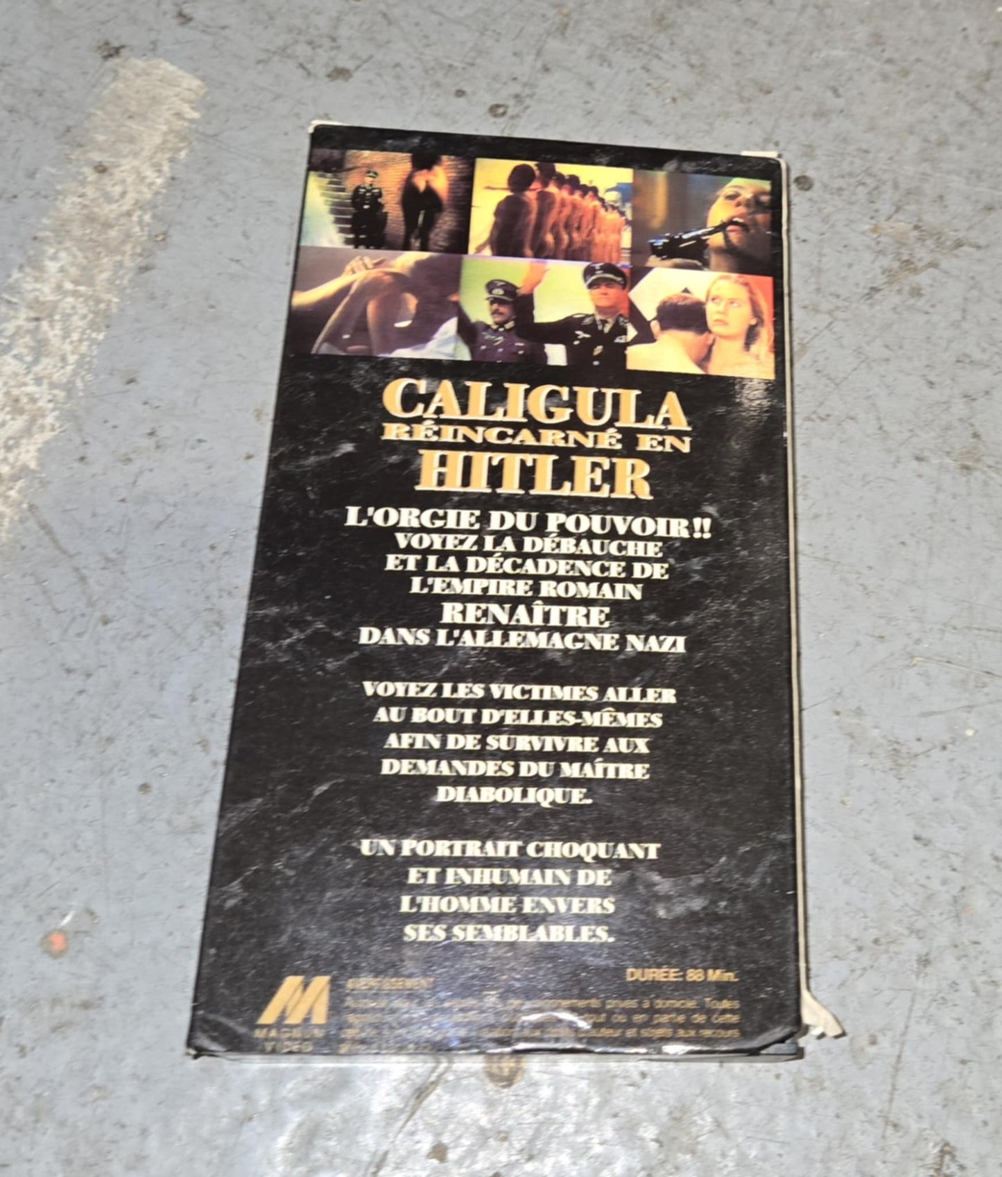 Film VHS Caligula réincarné en Hitler (fr) 1990