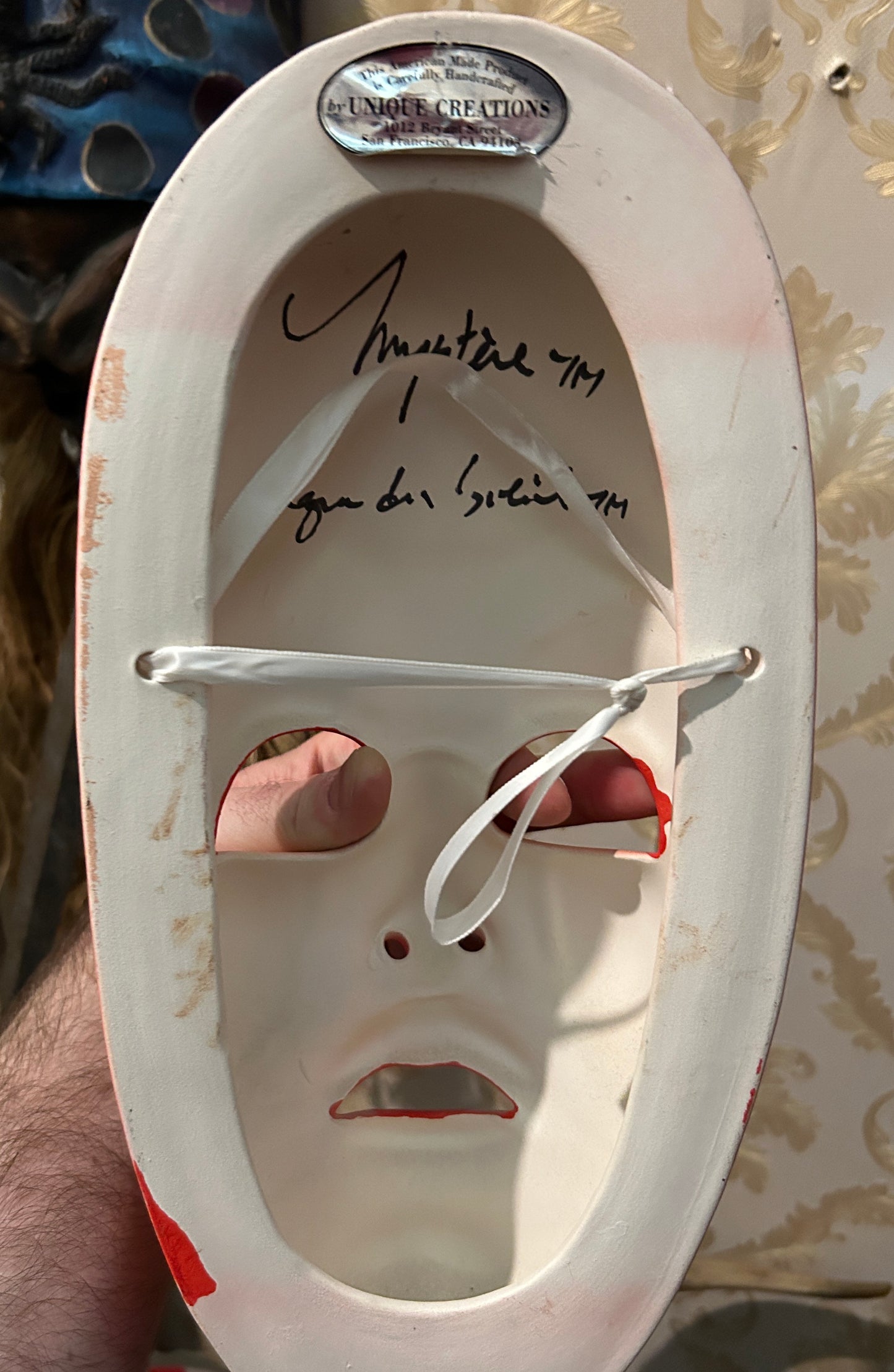 Masque de saltimbanque en céramique