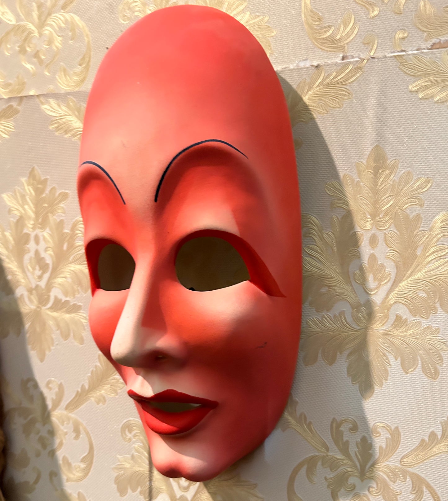 Masque de saltimbanque en céramique