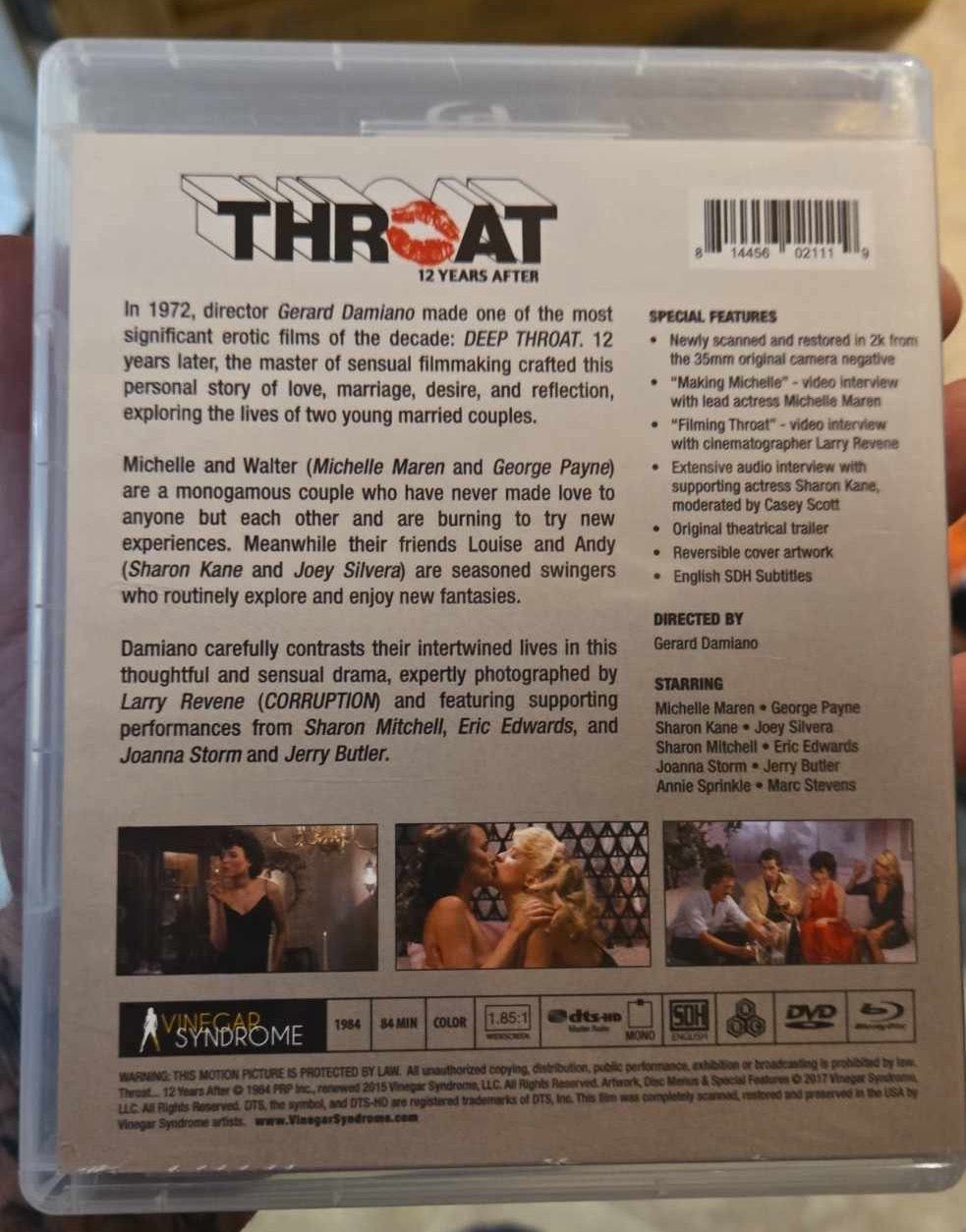 Film Blu-ray Throat 12 years after.