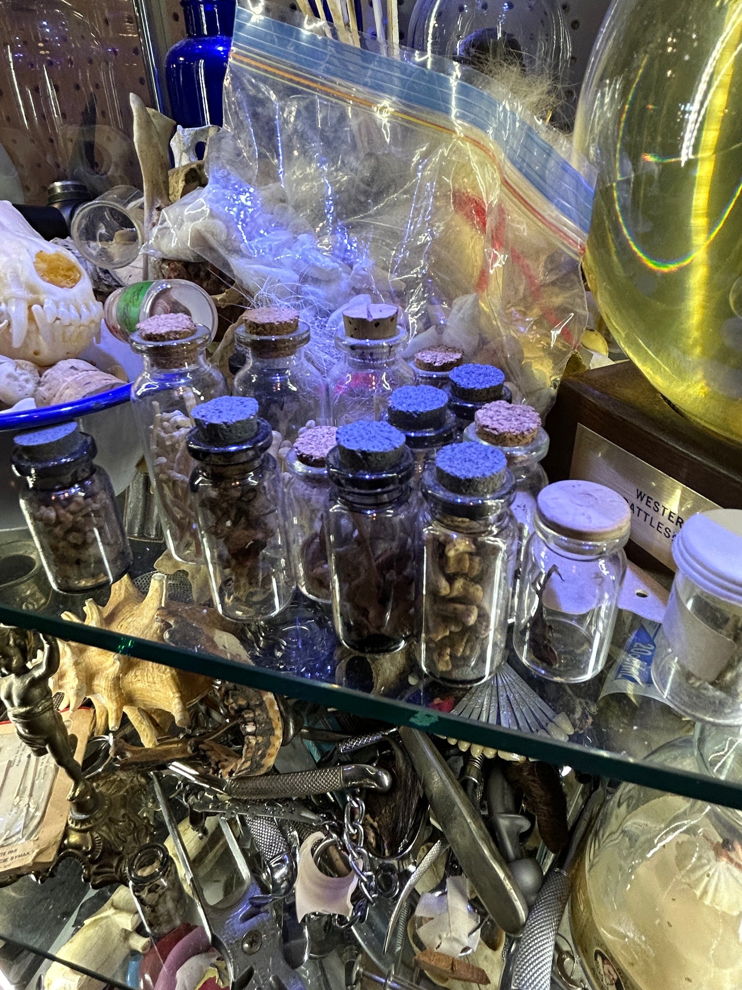 Fioles Apothicaires Antiques Variées