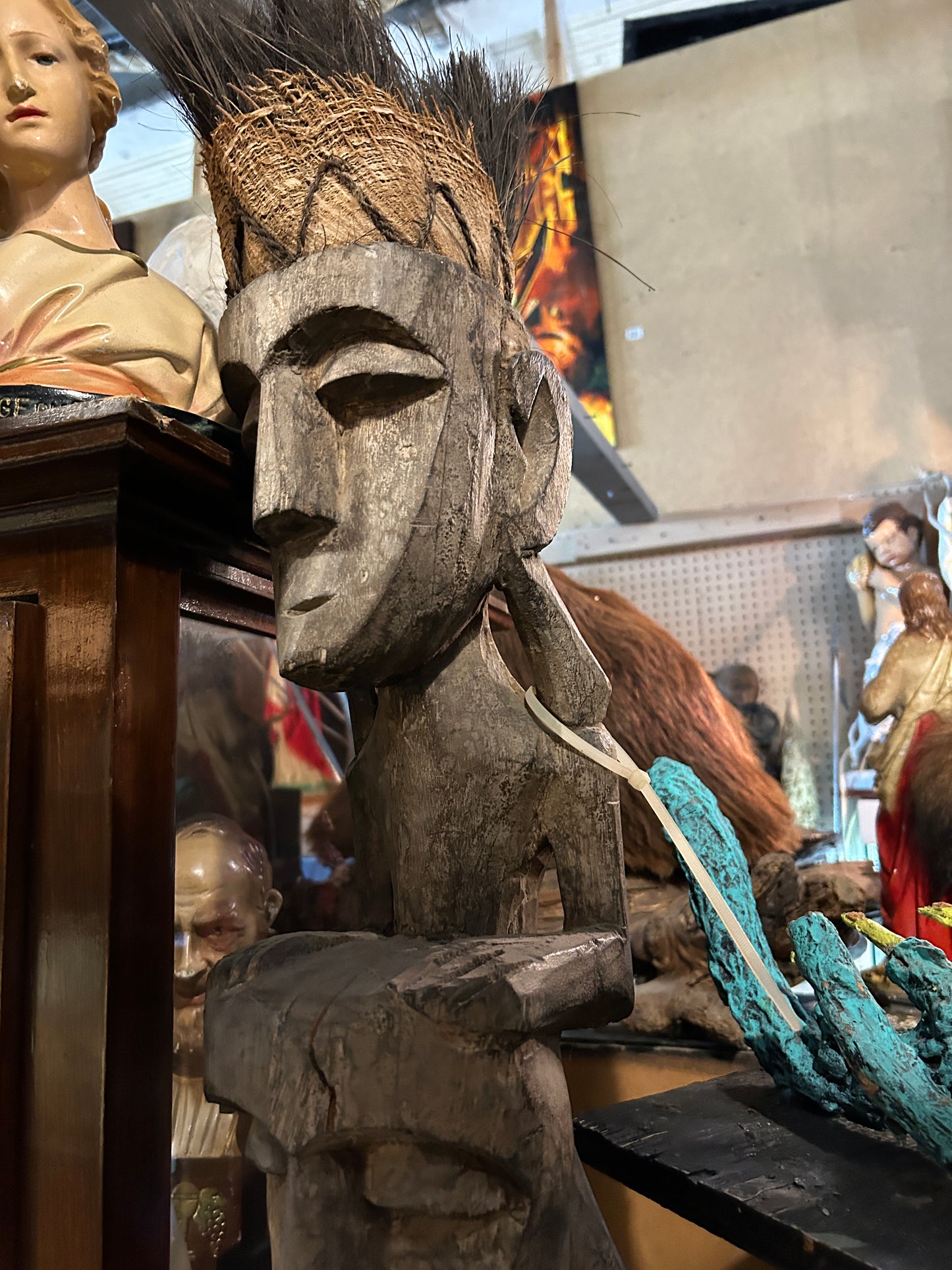 Grande Statue Africaine Antique en bois