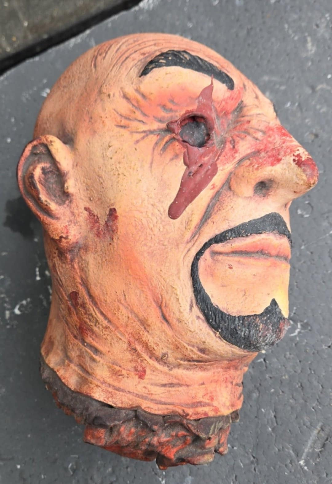 Prothèse effet spécial latex tête d'Anton LaVey