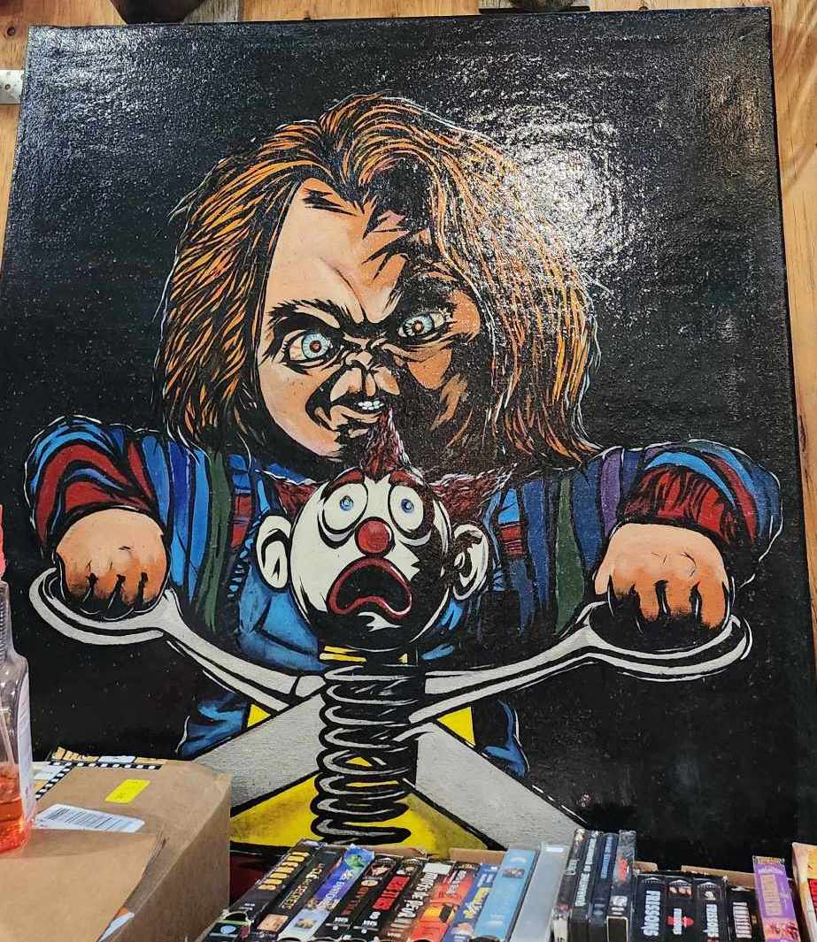 Peinture de Chucky par un artiste