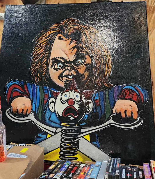 Peinture de Chucky par un artiste
