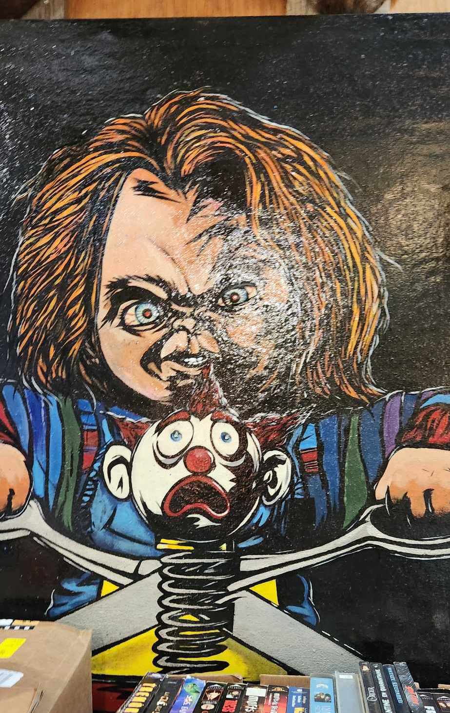 Peinture de Chucky par un artiste