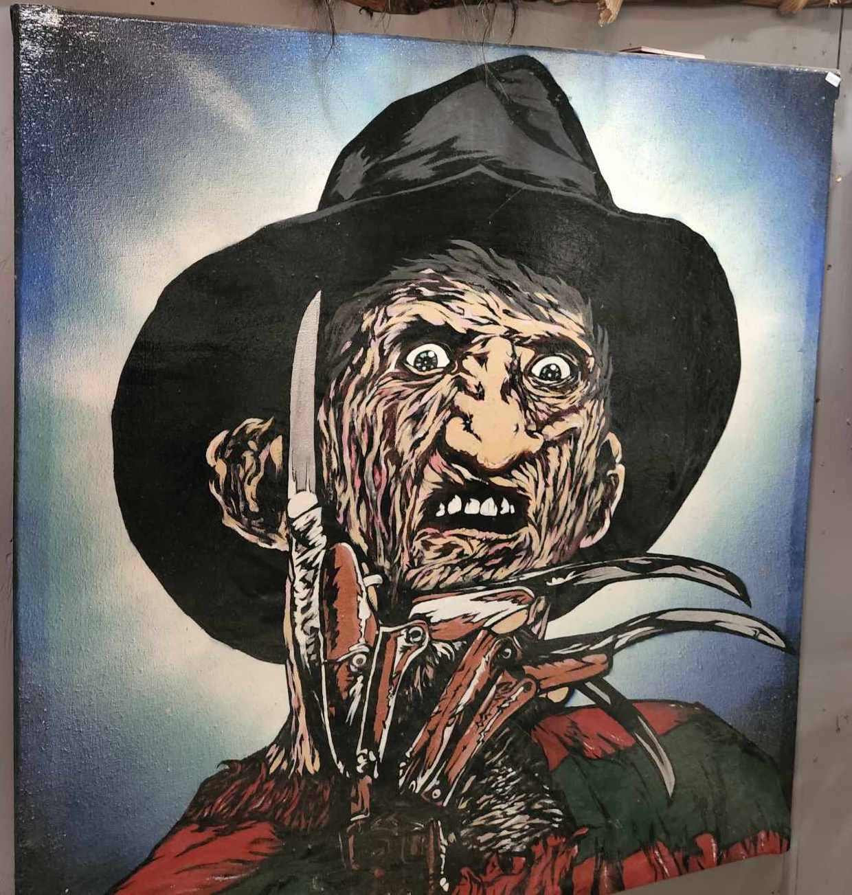 Peinture de Freddy Krueger par un artiste