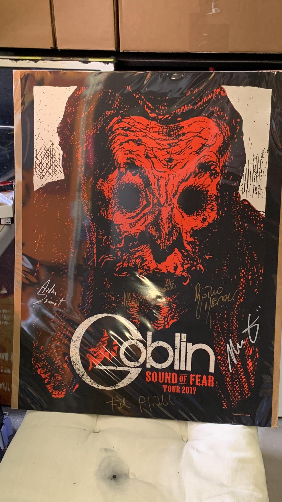 Affiche officielle Goblin autographiée