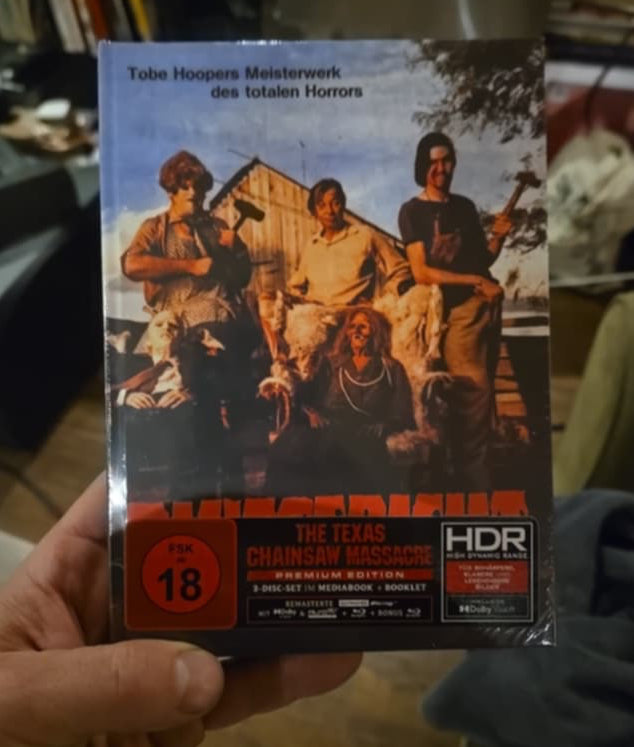 Mediabook DVD Blu-Ray 4K "The Texas Chainsaw Massacre" - version allemande limitée à 500 copies