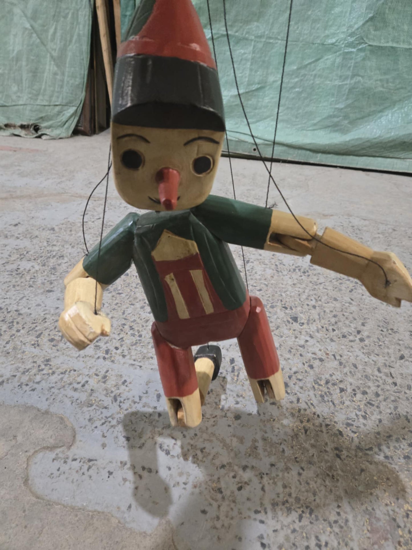 Marionnette vintage en bois Pinocchio