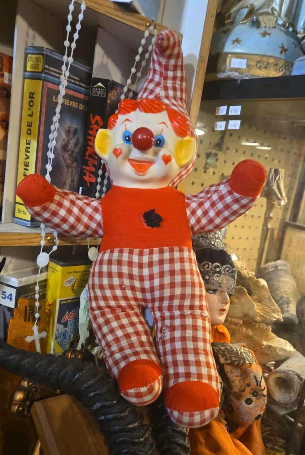 Poupée clown vintage musical