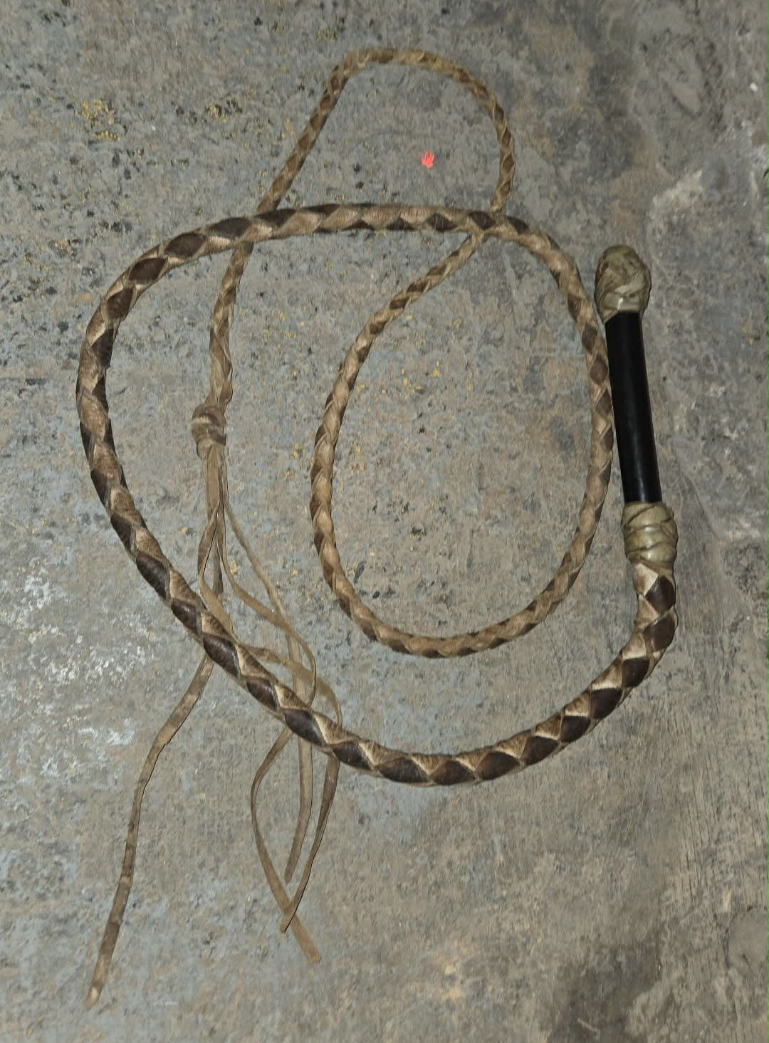 Fouet en lanières de cuir