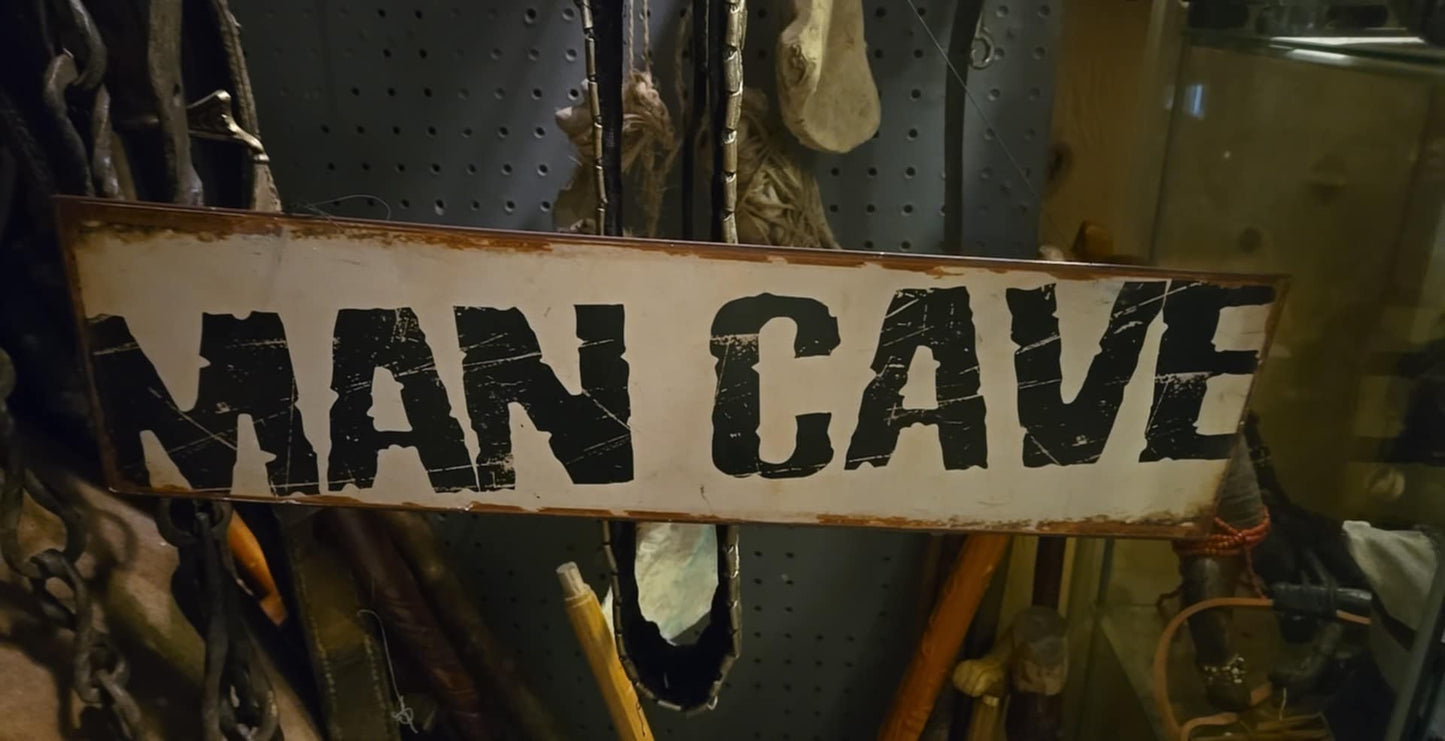 Affiche en métal Man Cave