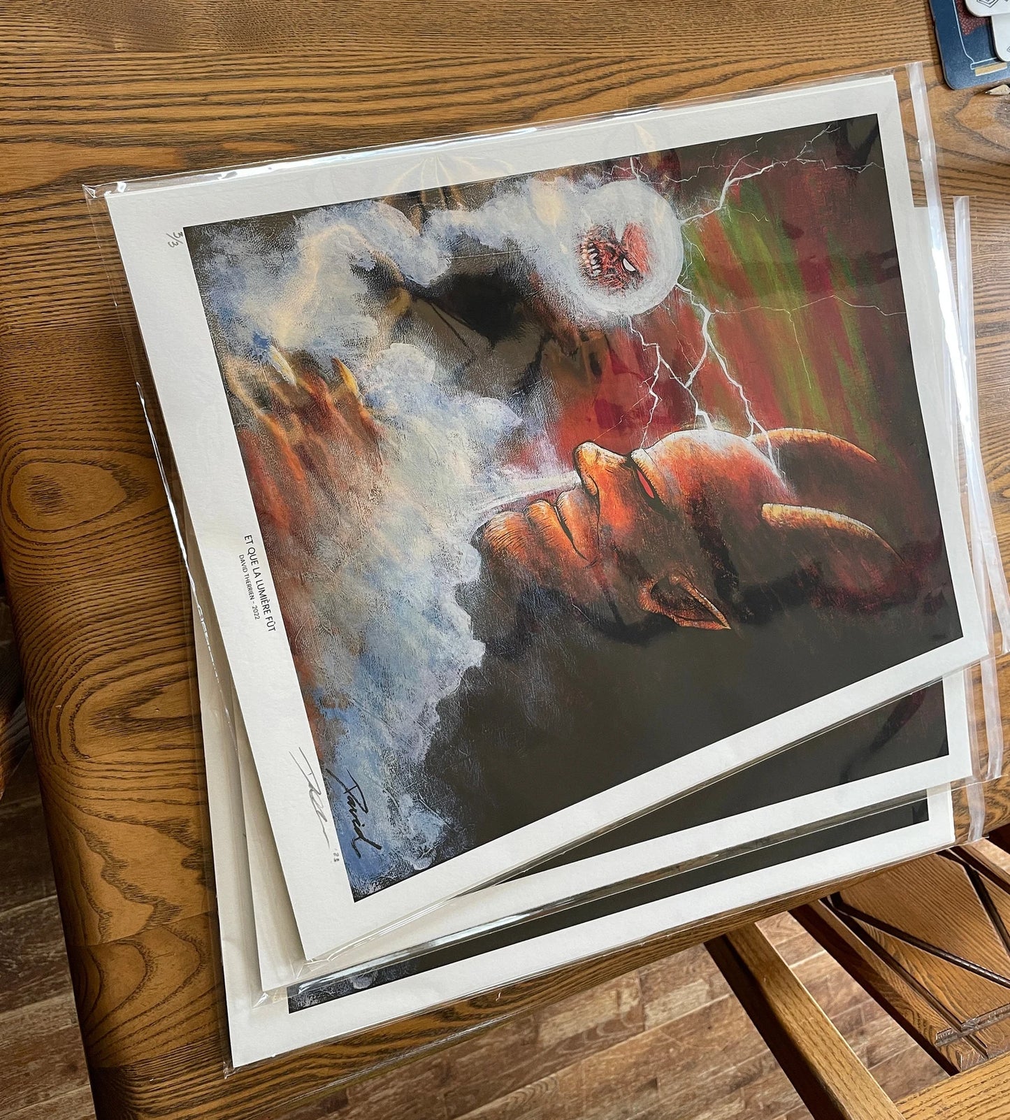 Reproduction de peinture originale "Et la lumière fût" par David Therrien.