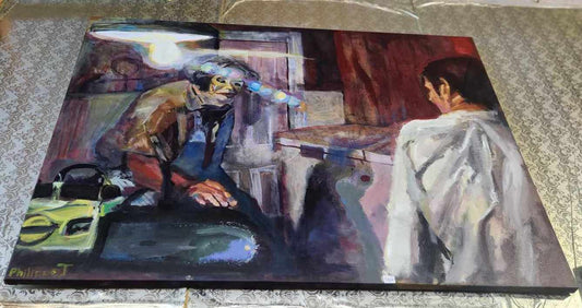 Peinture fan art Texas Chainsaw Massacre par Philippe T.