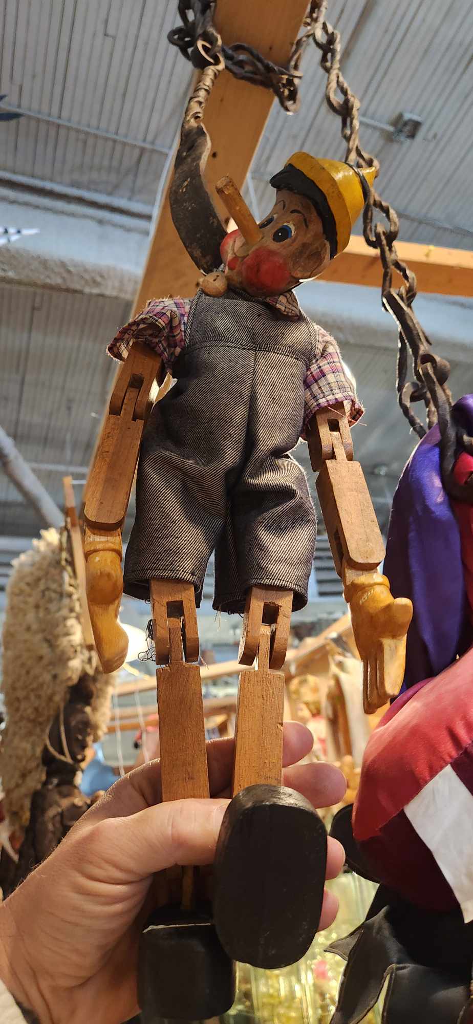 Marionnette Pinocchio en bois