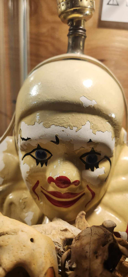 Lampe buste de clown.