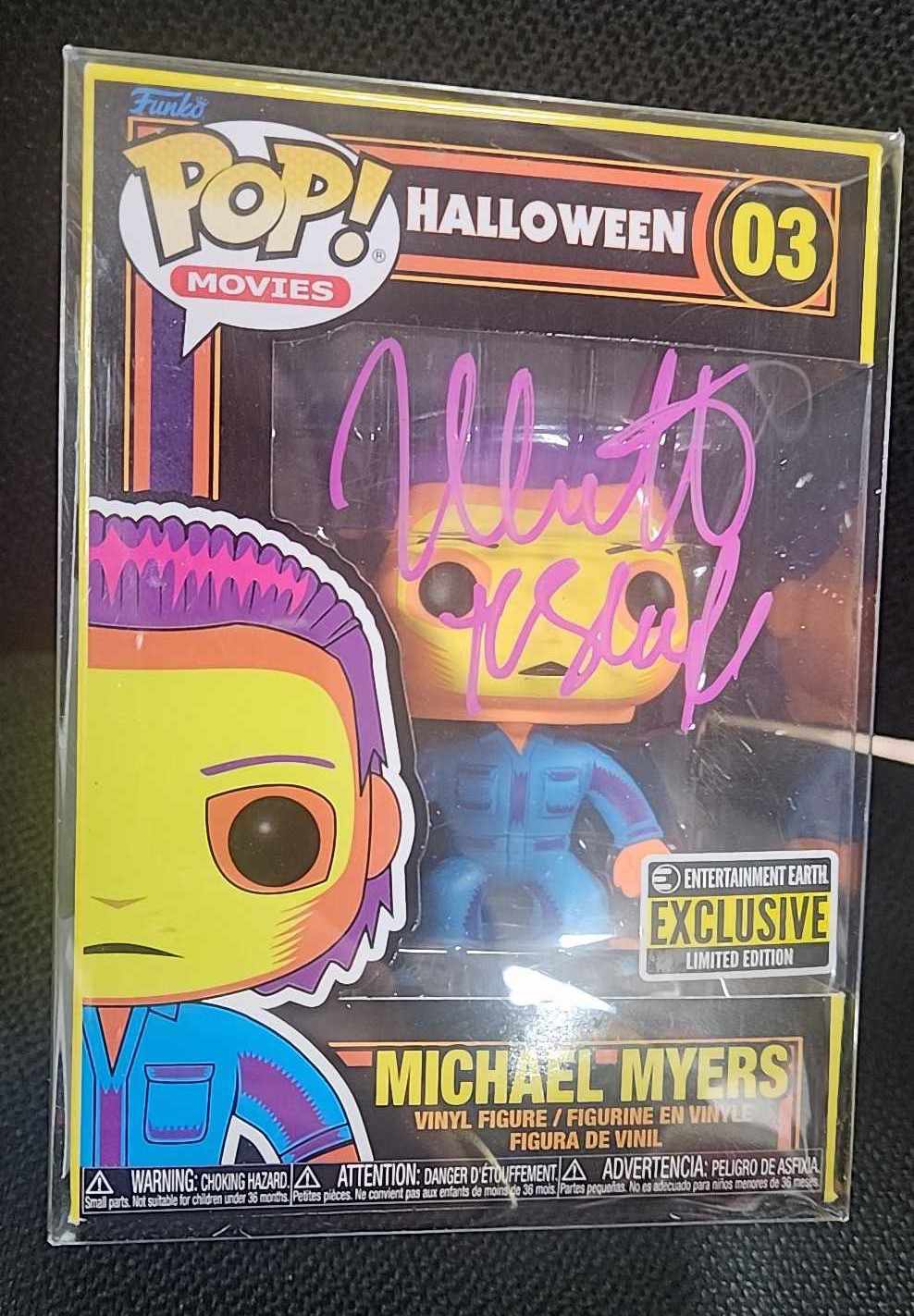 Funko Pop 03 Halloween Michael Myers exclusif édition limitée signé par Nick Castle