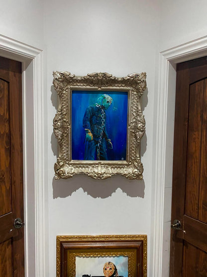 Peinture encadrée de Jason Voorhees par Ann-Aumalie Sauvage