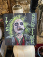 Peinture accroche-porte "It's show time" par l'artiste Ann-Aumalie.