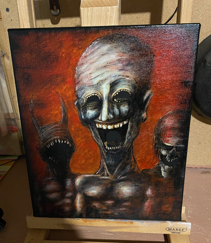 Peinture originale "3 Mangeurs d'âmes" par David Therrien