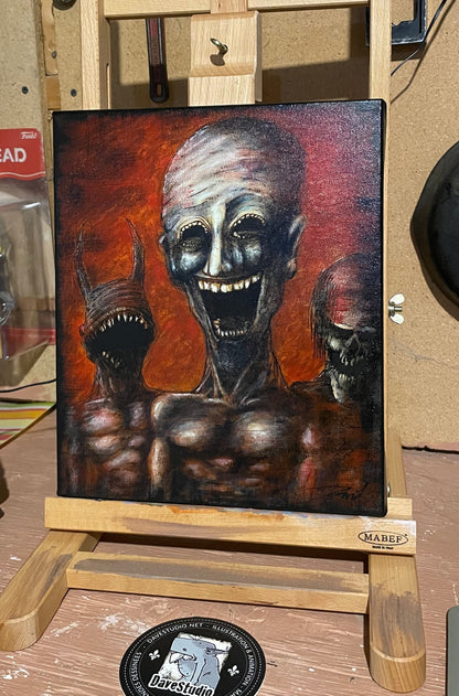 Peinture originale "3 Mangeurs d'âmes" par David Therrien