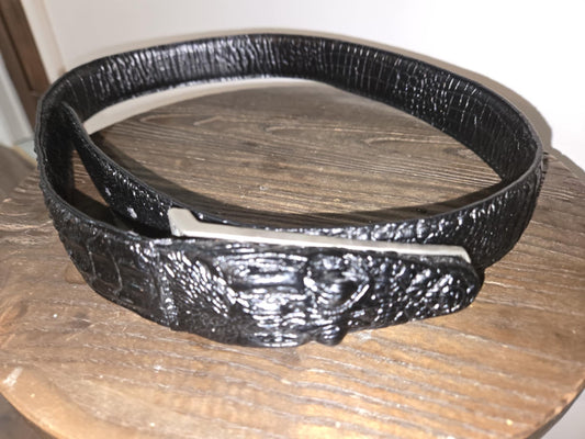 Ceinture en peau de crocodile
