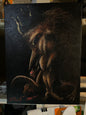 Peinture originale "Prince des Ténèbres à la Bosch" par David Therrien