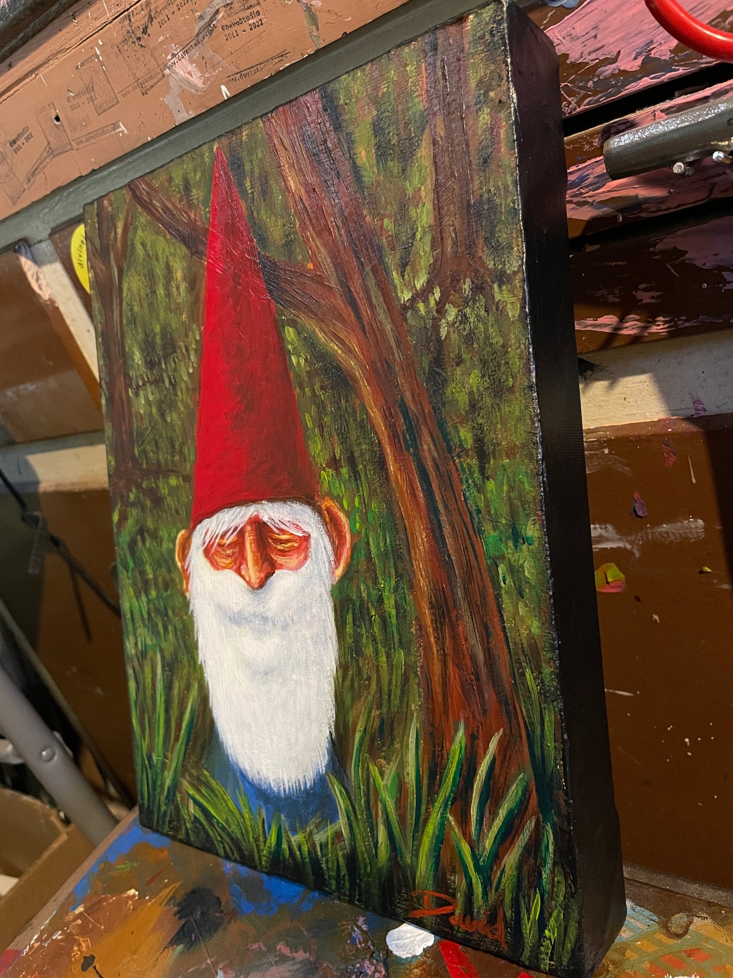 Peinture originale "Le gnome" par David Therrien.