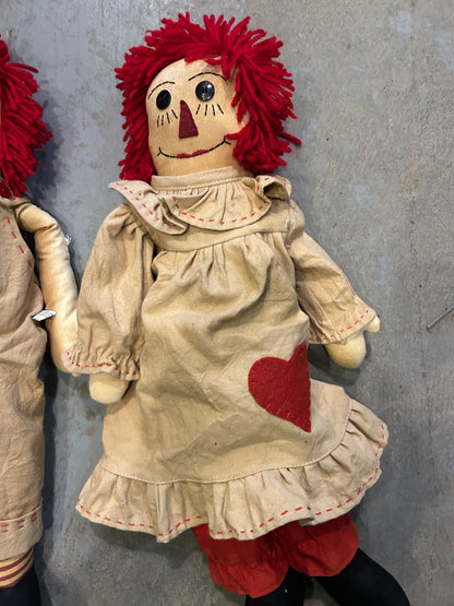 Raggedy Ann & Andy poupées rustiques