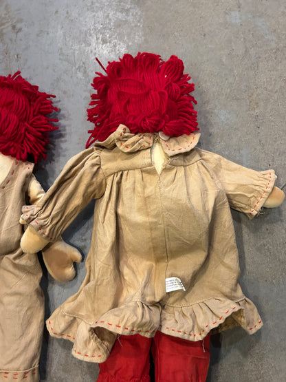 Raggedy Ann & Andy poupées rustiques