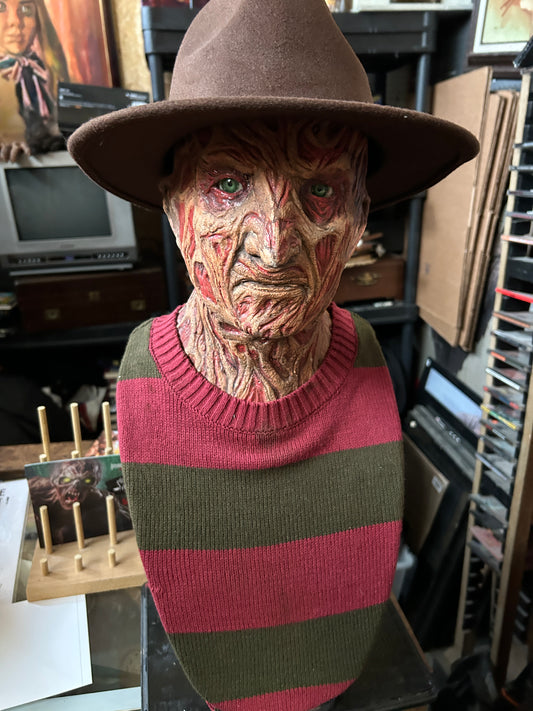 Buste de Freddy Krueger créé par un artiste
