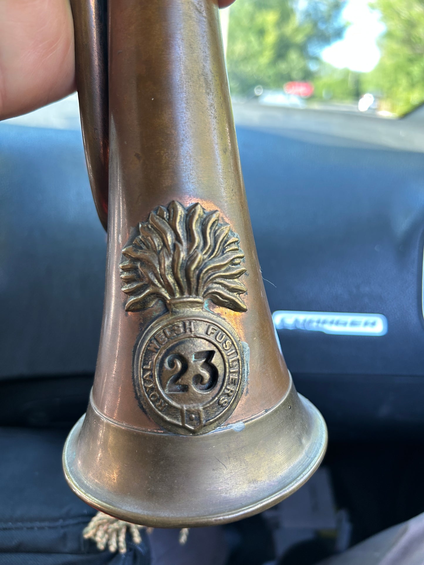 Réplique clairon antique de la Royal Welsh Fusiliers 23rd Regiment