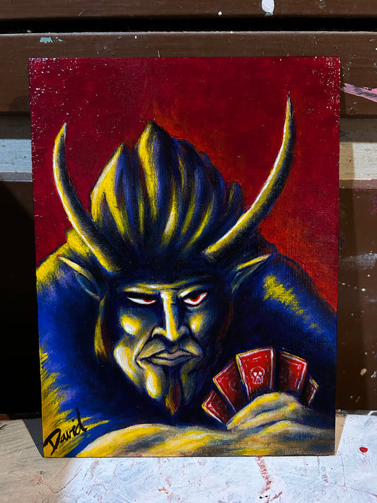 Peinture originale "Poker face" par David Therrien