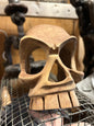 Sculpture crâne en bois
