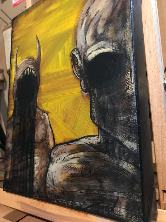 Peinture originale "Mangeurs d'âmes" par David Therrien