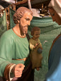Très grande statue vintage de Joseph et de Jésus